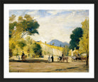 Louis Michel Eilshemius Print, Cabs for Hire — black frame