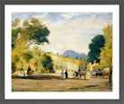 Louis Michel Eilshemius Print, Cabs for Hire — dark grey frame