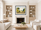 Louis Michel Eilshemius Print, Cabs for Hire — living room roomset