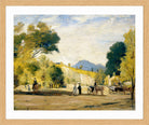 Louis Michel Eilshemius Print, Cabs for Hire — oak frame
