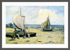 Louis Michel Eilshemius Print, Children on the Beach — dark grey frame