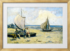 Louis Michel Eilshemius Print, Children on the Beach — gold frame