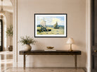 Louis Michel Eilshemius Print, Children on the Beach — hallway