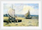 Louis Michel Eilshemius Print, Children on the Beach — white frame