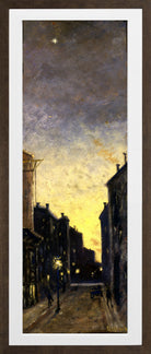Louis Michel Eilshemius Print, Fifty-Seventh Street (1908) — brown frame