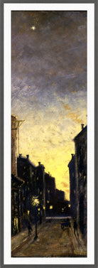 Louis Michel Eilshemius Print, Fifty-Seventh Street (1908) — dark grey frame