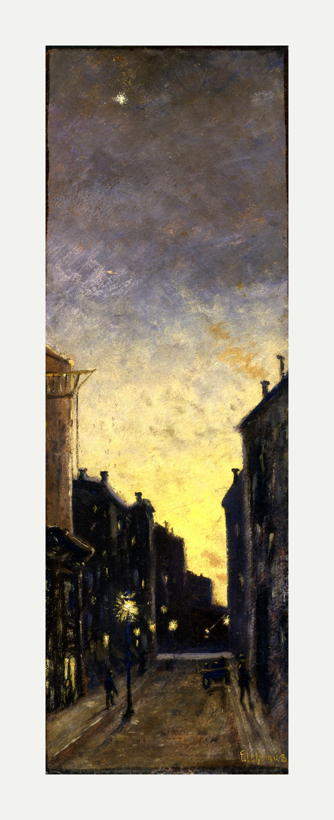 Louis Michel Eilshemius Print, Fifty-Seventh Street (1908) — rolled canvas
