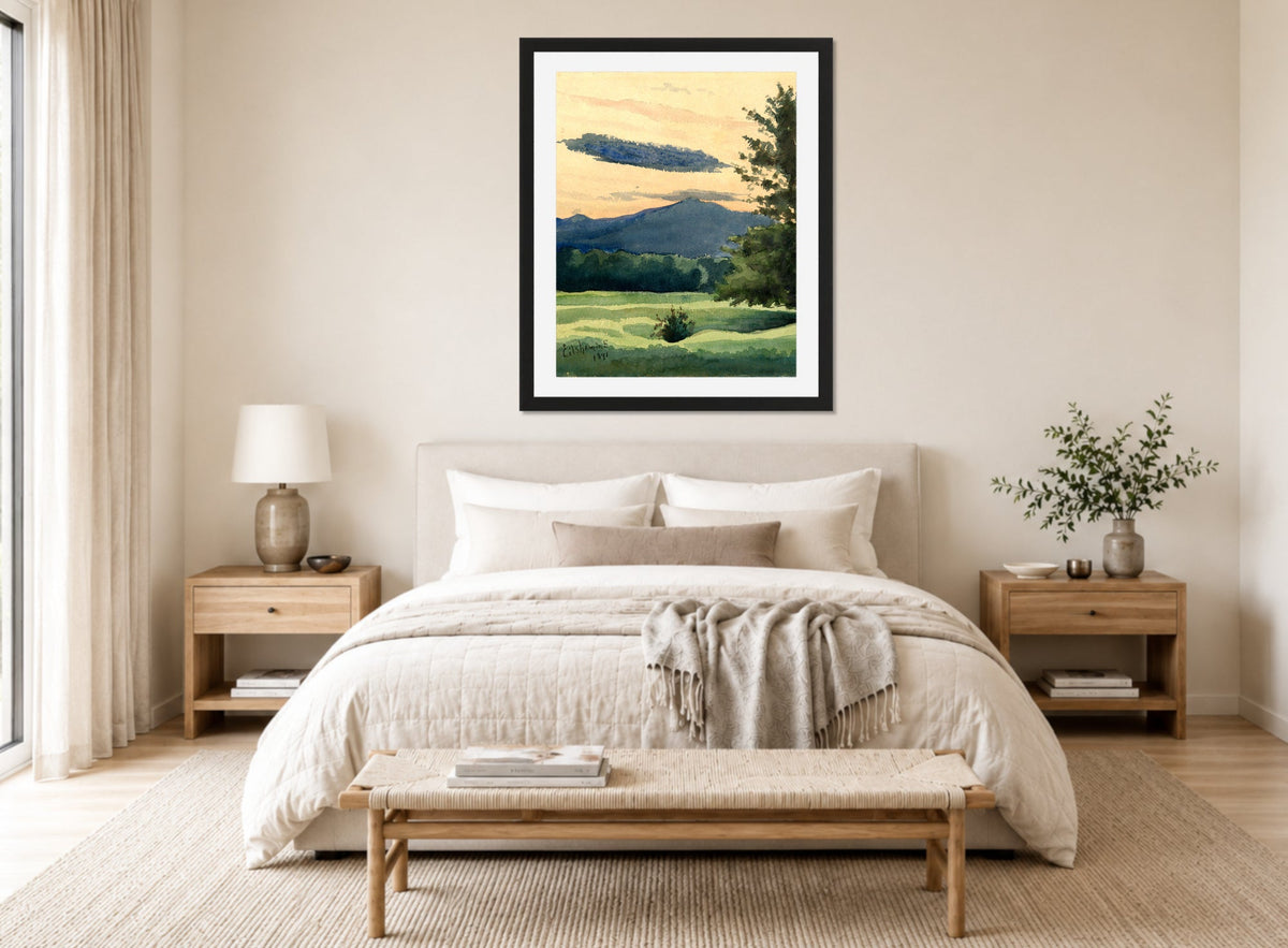 Louis Michel Eilshemius Print, Green Meadow (1891) — bedroom