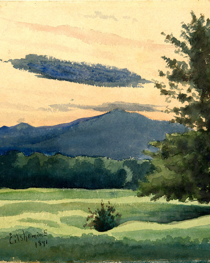 Louis Michel Eilshemius Print, Green Meadow (1891) — unframed
