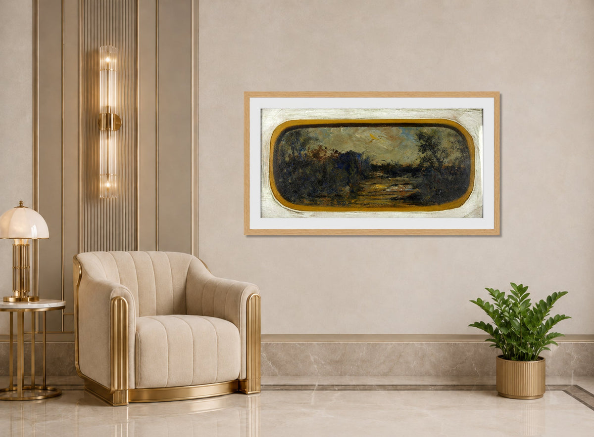 Louis Michel Eilshemius Print, Landscape — art deco roomset