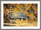 Louis Michel Eilshemius Print, Landscape, Binghamton, New York (1907) — light grey frame