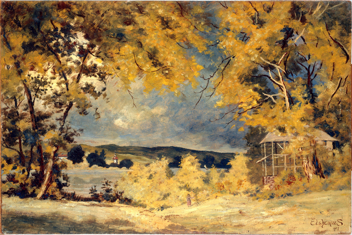 Louis Michel Eilshemius Print, Landscape, Binghamton, New York (1907) — unframed