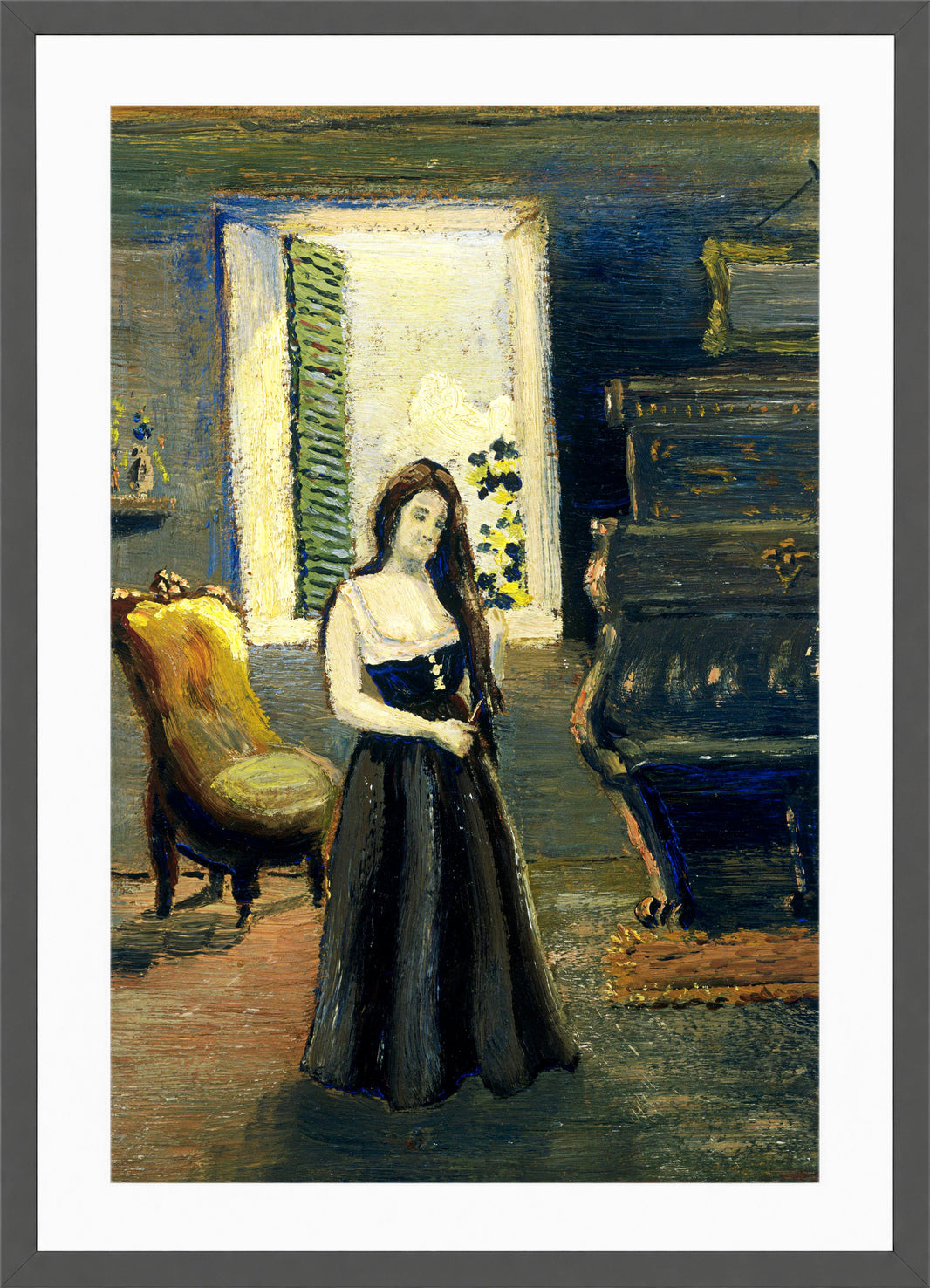 Louis Michel Eilshemius Print, Madge in the Morning — dark grey frame