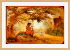 Louis Michel Eilshemius Print, Mother and Children (1917) — oak frame