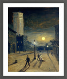 Louis Michel Eilshemius Print, New York at Night (circa 1910) — dark grey frame