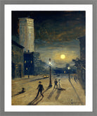 Louis Michel Eilshemius Print, New York at Night (circa 1910) — light grey frame