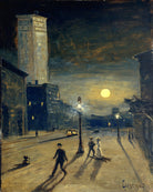 Louis Michel Eilshemius Print, New York at Night (circa 1910) — unframed