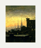 Louis Michel Eilshemius Print, New York Roof Tops — rolled canvas