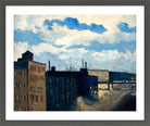 Louis Michel Eilshemius Print, New York Street at Dusk (1908) — dark grey frame