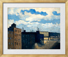 Louis Michel Eilshemius Print, New York Street at Dusk (1908) — gold frame