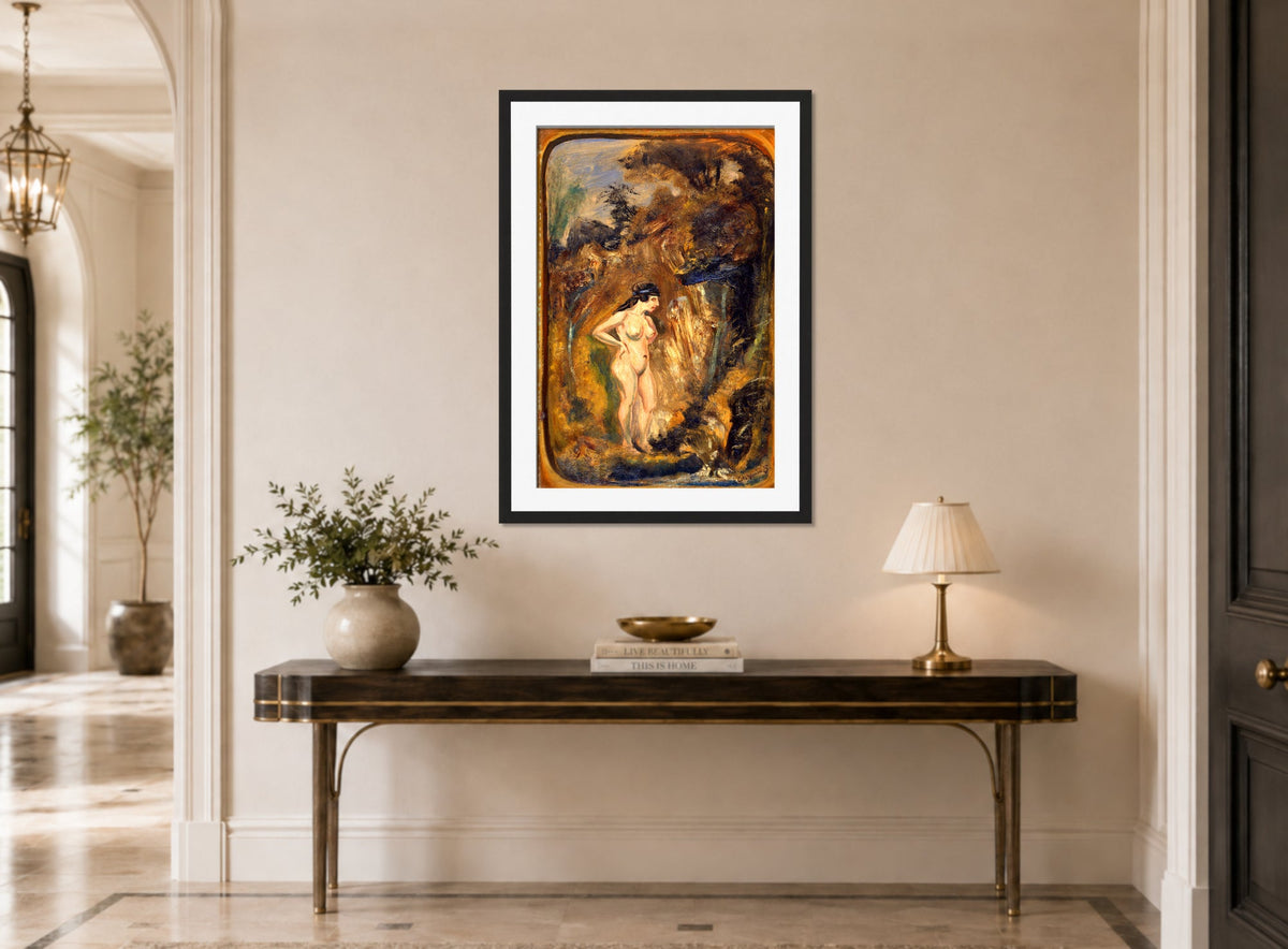 Louis Michel Eilshemius Print, Nude in Forest — hallway