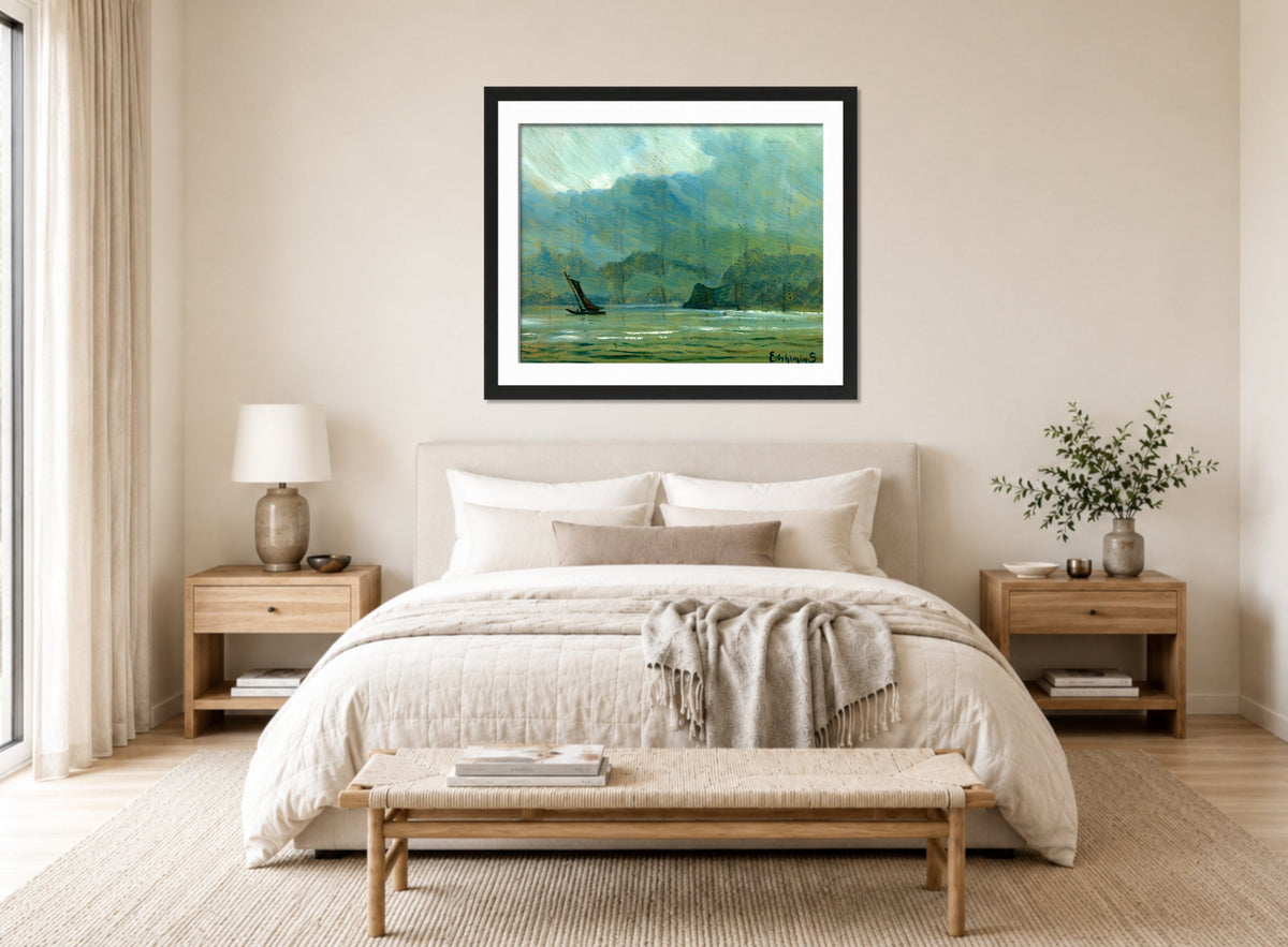 Louis Michel Eilshemius Print, Pale Blue Landscape — bedroom
