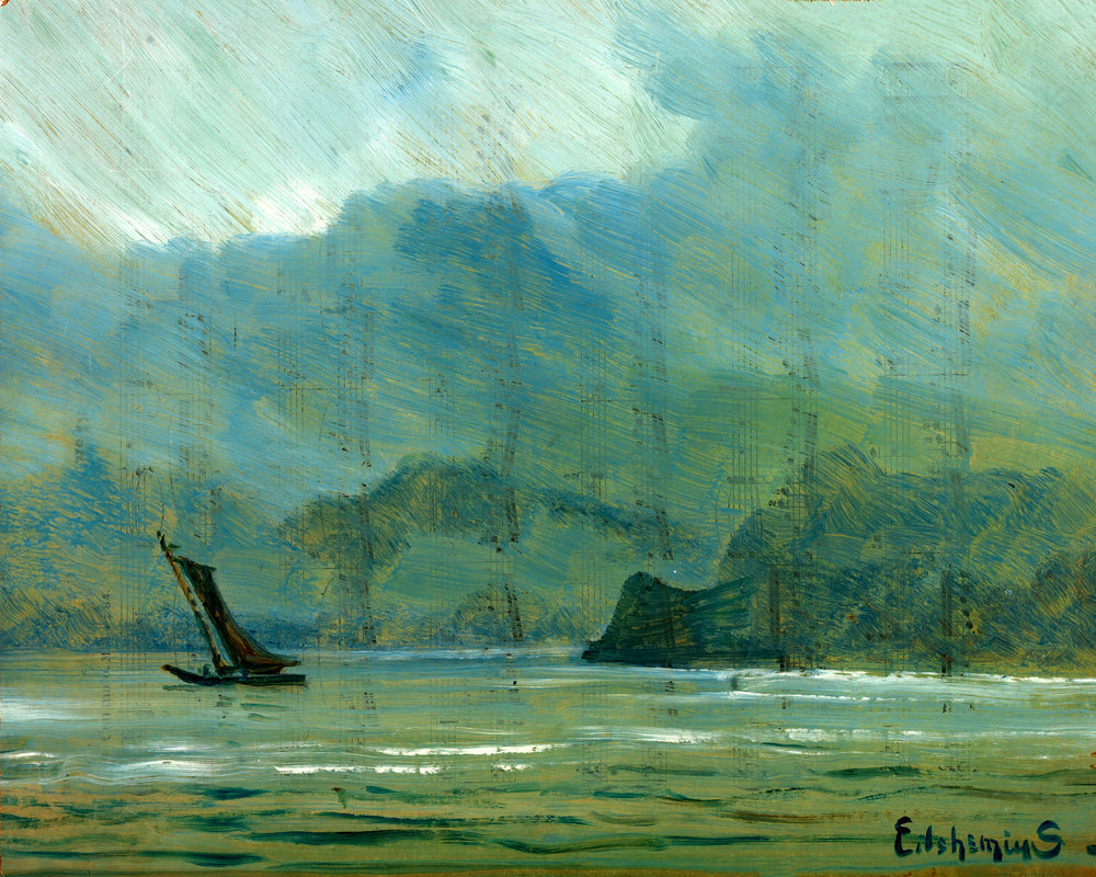 Louis Michel Eilshemius Print, Pale Blue Landscape — unframed