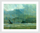 Louis Michel Eilshemius Print, Pale Blue Landscape — white frame