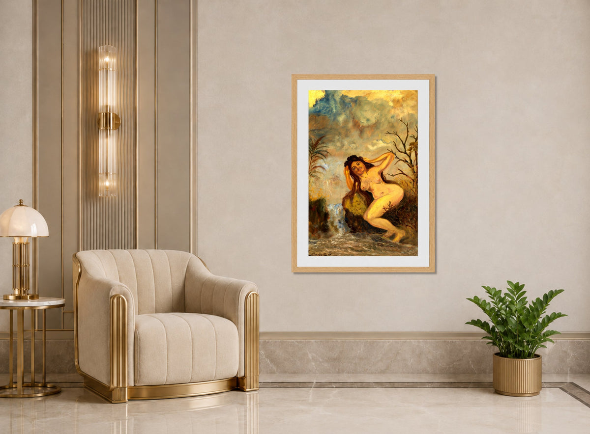 Louis Michel Eilshemius Print, Portrait of Rose Marie — art deco roomset