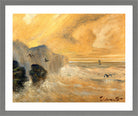 Louis Michel Eilshemius Print, Rocky Seashore — light grey frame