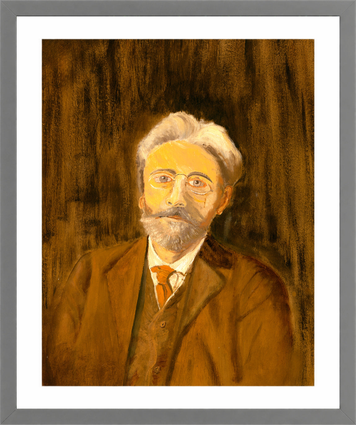 Louis Michel Eilshemius Print, Self-Portrait (1915) — light grey frame
