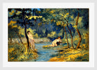 Louis Michel Eilshemius Print, Standing and Reclining Nymphs (1908) — white frame