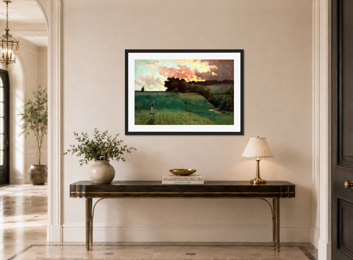 Louis Michel Eilshemius Print, Stormy Landscape (1890) — hallway