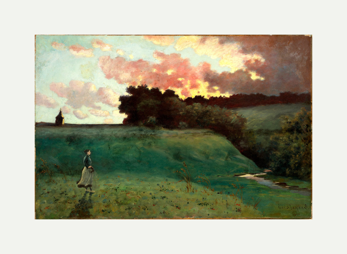Louis Michel Eilshemius Print, Stormy Landscape (1890) — rolled canvas