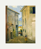 Louis Michel Eilshemius Print, Street in Lugano — rolled canvas