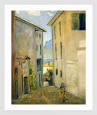 Louis Michel Eilshemius Print, Street in Lugano — white frame