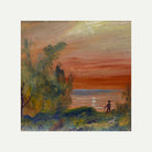 Louis Michel Eilshemius Print, Sunset with Man Standing on Shore (1920) — rolled canvas
