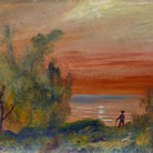 Louis Michel Eilshemius Print, Sunset with Man Standing on Shore (1920) — unframed