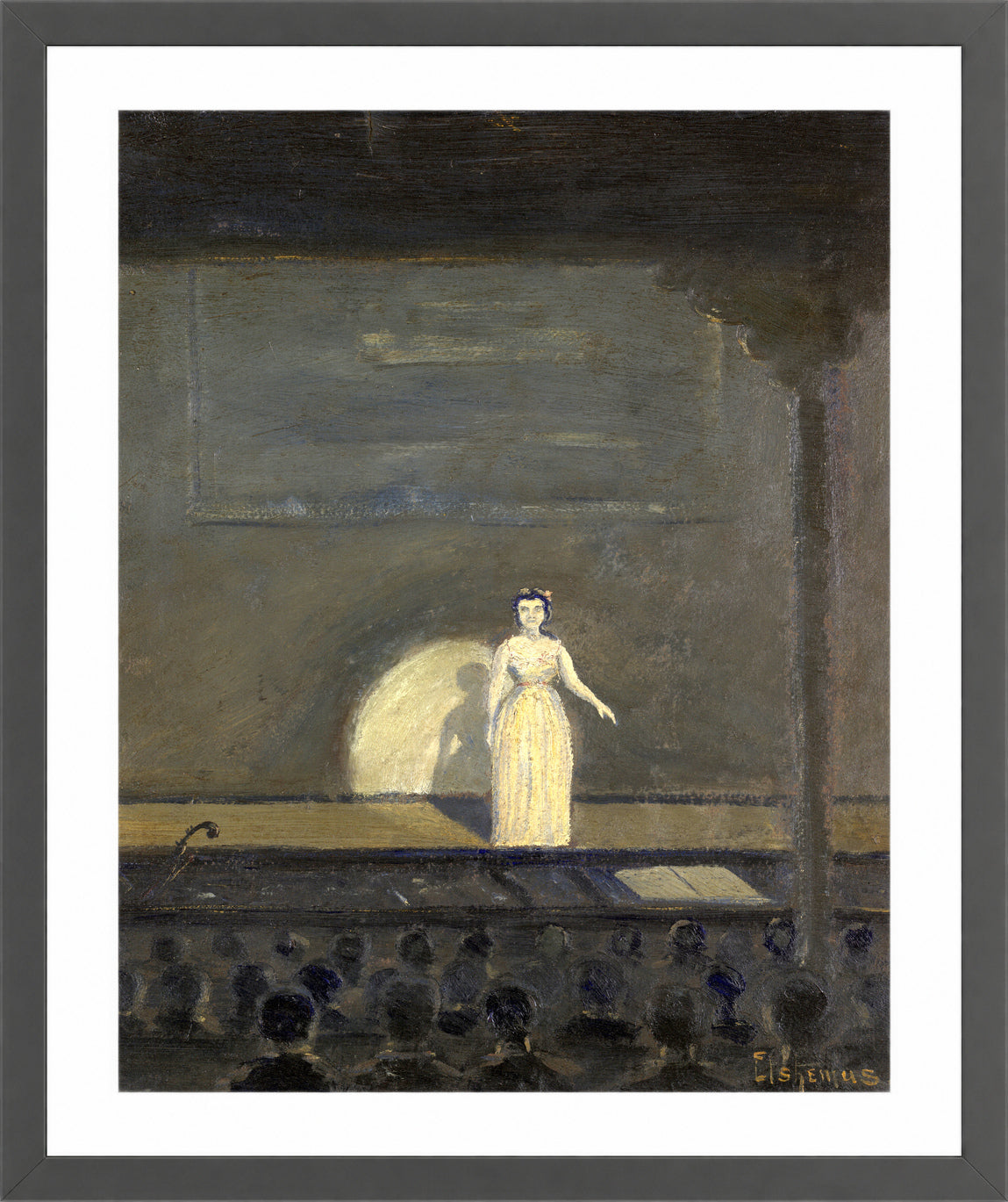 Louis Michel Eilshemius Print, The Concert Singer — dark grey frame