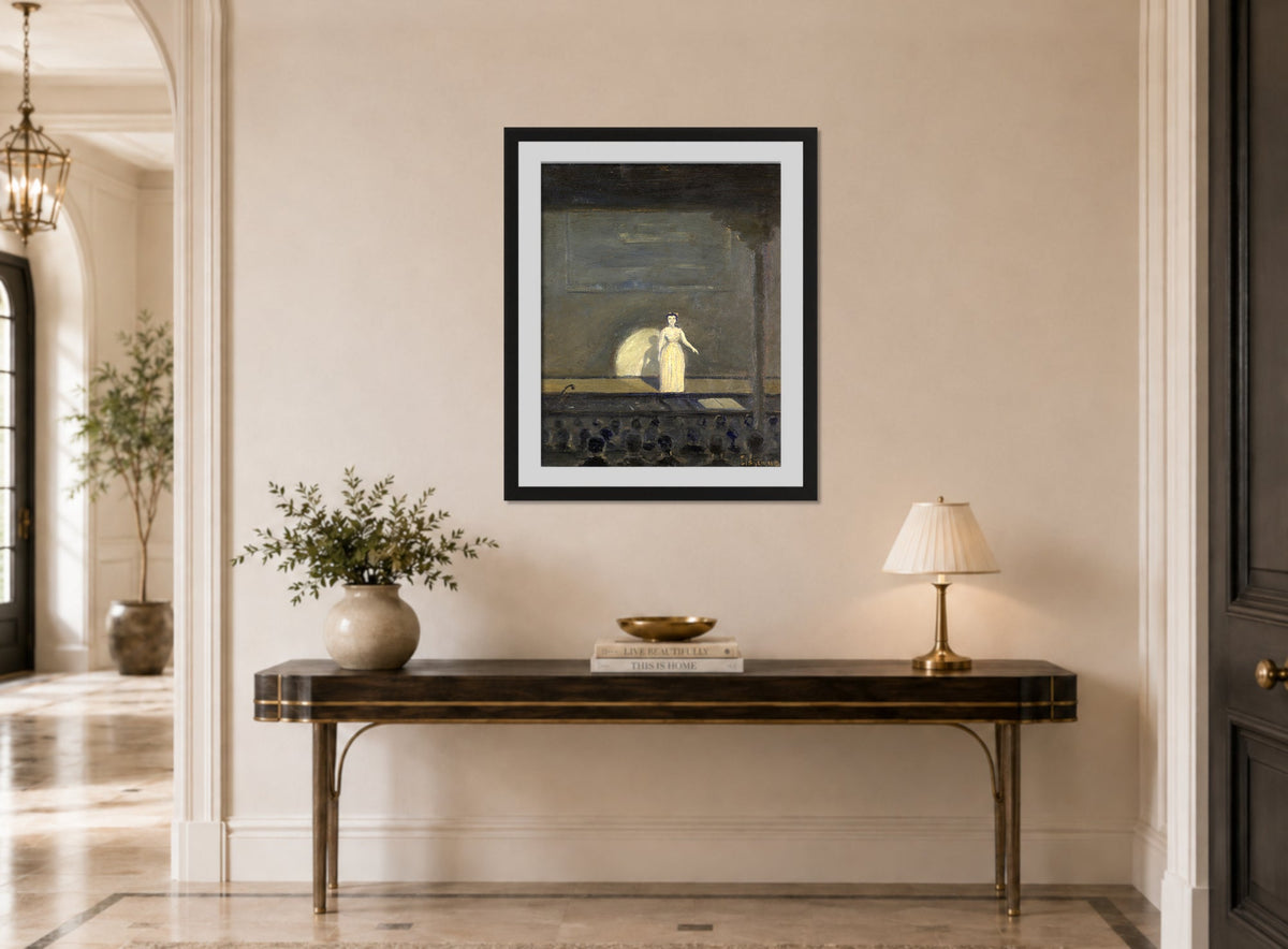 Louis Michel Eilshemius Print, The Concert Singer — hallway