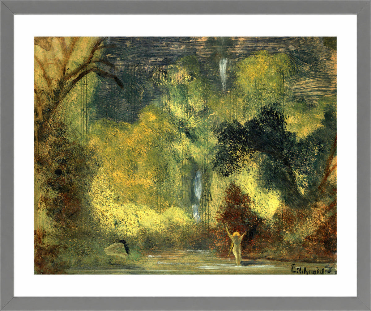 Louis Michel Eilshemius Print, The Pool — light grey frame
