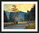 Louis Michel Eilshemius Print, Three Girls and River (1907) — black frame