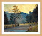 Louis Michel Eilshemius Print, Three Girls and River (1907) — oak frame