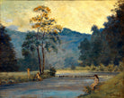 Louis Michel Eilshemius Print, Three Girls and River (1907) — unframed