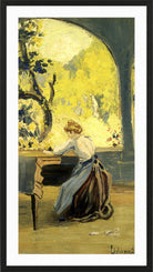 Louis Michel Eilshemius Print, Verandah in Spring — black frame