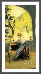 Louis Michel Eilshemius Print, Verandah in Spring — dark grey frame