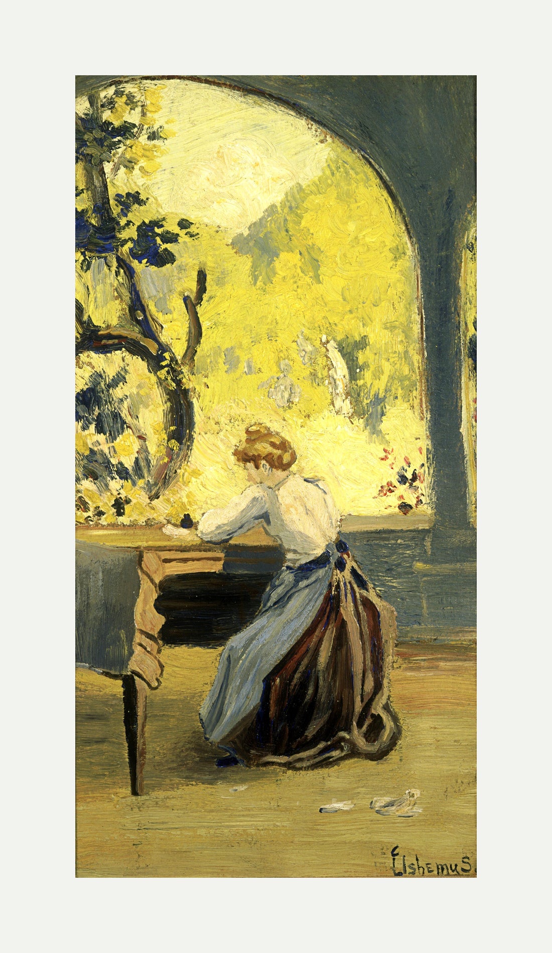 Louis Michel Eilshemius Print, Verandah in Spring — rolled canvas