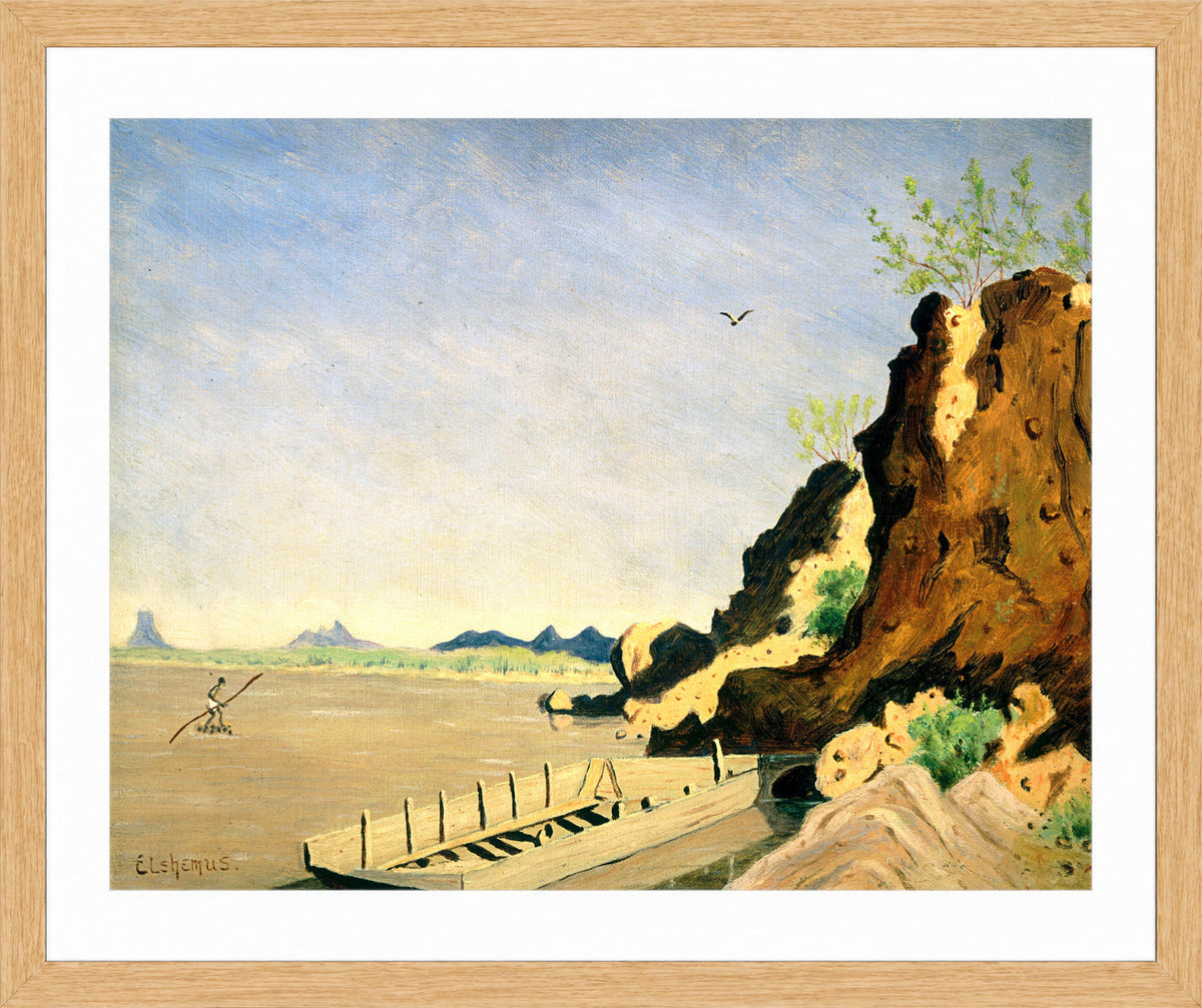 Louis Michel Eilshemius Print, Yuma, Arizona — oak frame