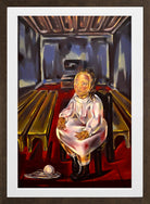 Fillette Assise (dans la Salle aux Bancs) (1925) by Maria Blanchard — brown frame