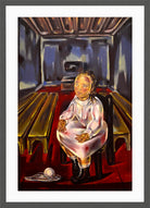 Fillette Assise (dans la Salle aux Bancs) (1925) by Maria Blanchard — dark grey frame